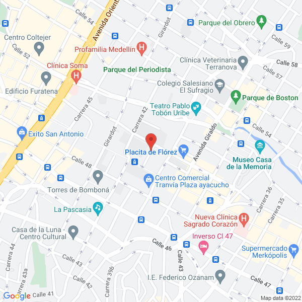 Mapa de Sindicato Unico Motoristas De Antioquia