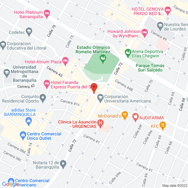 Map of Panaderia Mister Pan Barranquilla