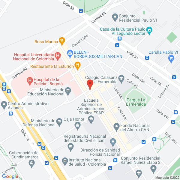 Mapa de Restaurante Punto Esmeralda