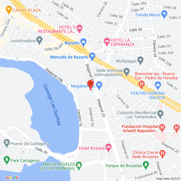 Map of Quimica Del Caribe Ltda.