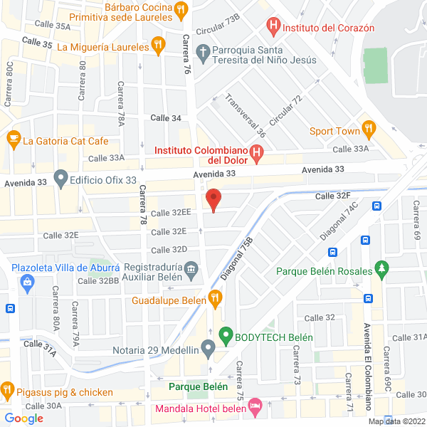 Mapa de Sala De Belleza Fernando Ospina