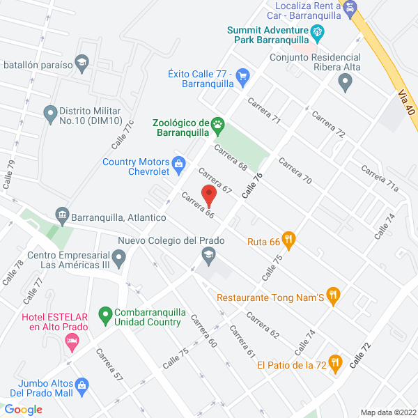Map of Negrete Maritza Esther