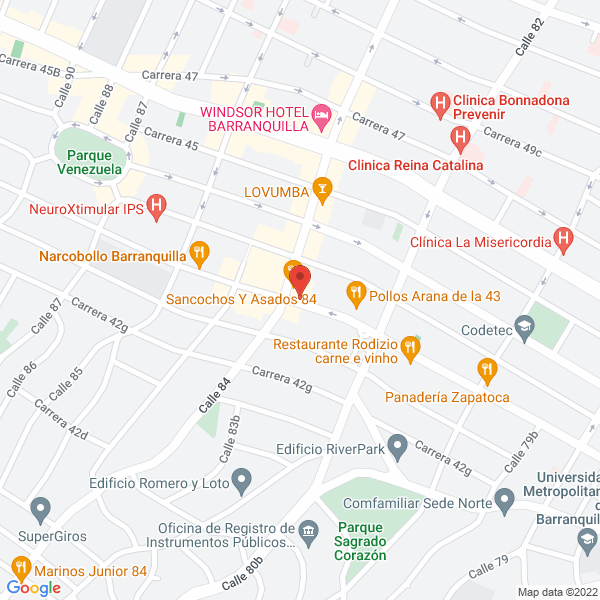 Map of Restaurante Sancochos Y Asados De La 84