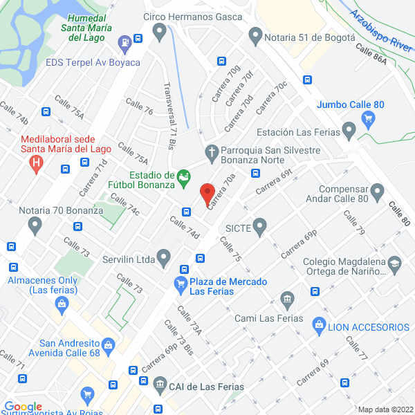 Mapa de Persianas Universal S.A.S.