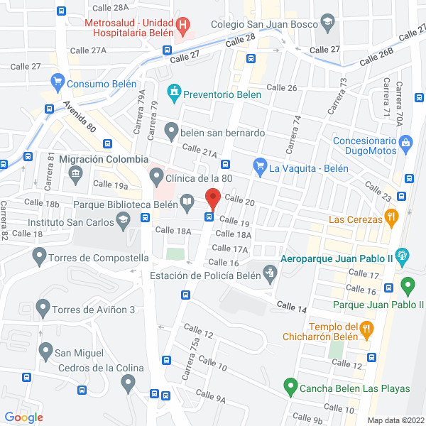 Mapa de Supermercado Belén San Bernardo