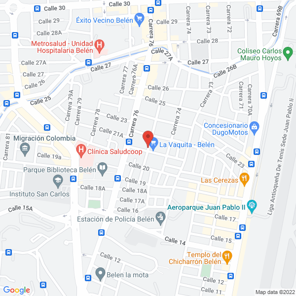 Mapa de Supermercado La Vaquita