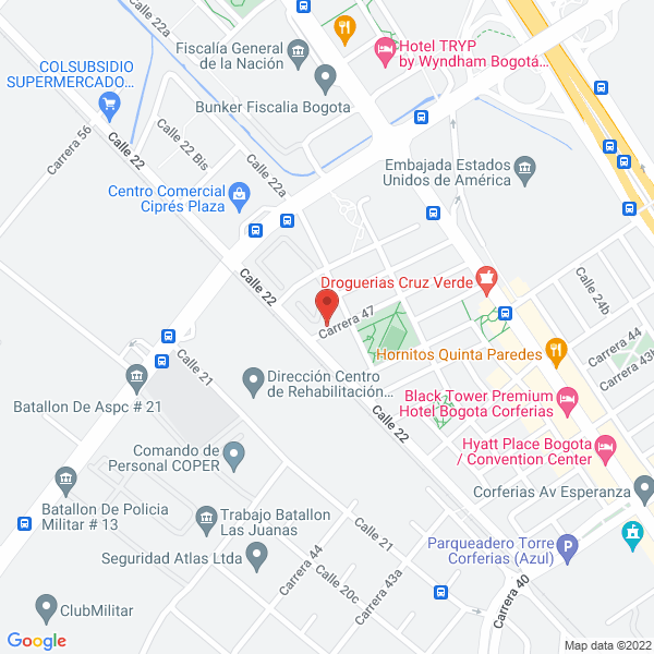 Mapa de Supermercado Luz Express