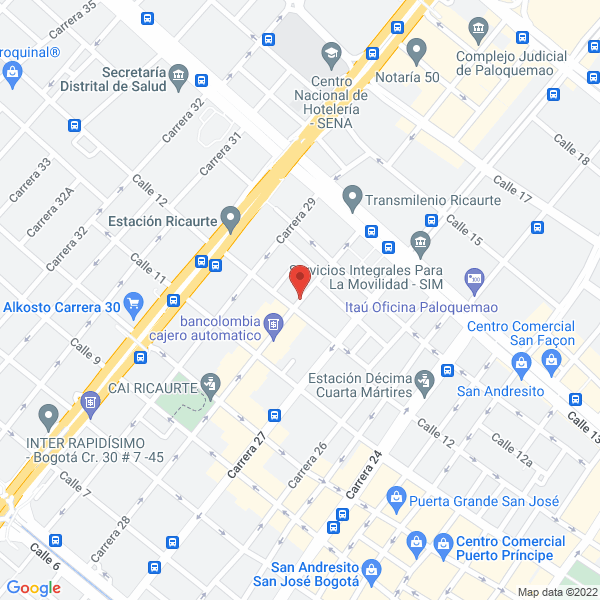 Mapa de Surtigráfico S.A.S.