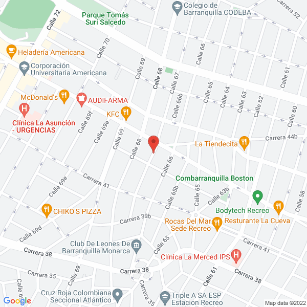 Map of Santiagro Ltda.