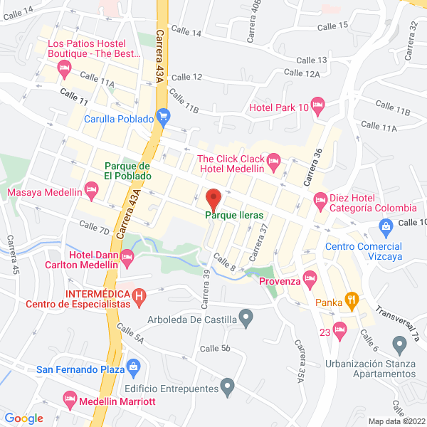 Mapa de Sastrería Manila