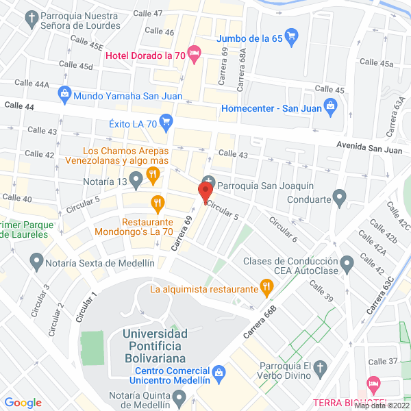 Mapa de Sastreria San Joaquin