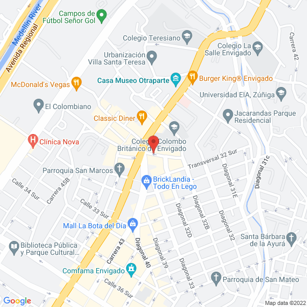 Mapa de Satrería Alirio Ospina