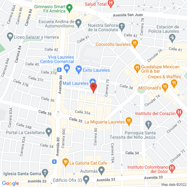 Mapa de San Antonio Dulces Y Postres
