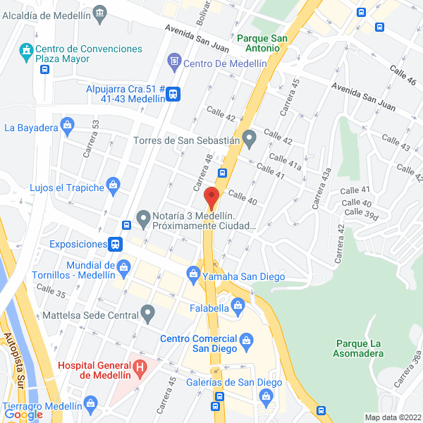 Mapa de Almacén Y Talleres Mitsubishi Ltda