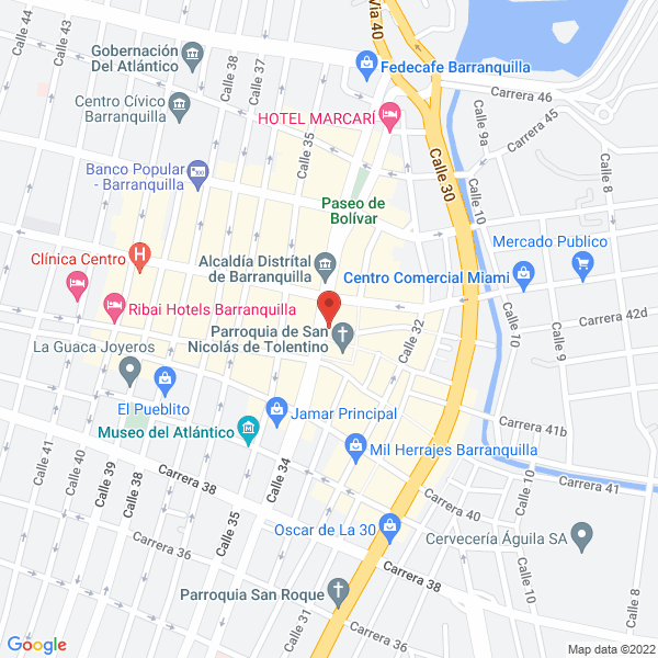 Map of Almacén Paraíso Del Cuero