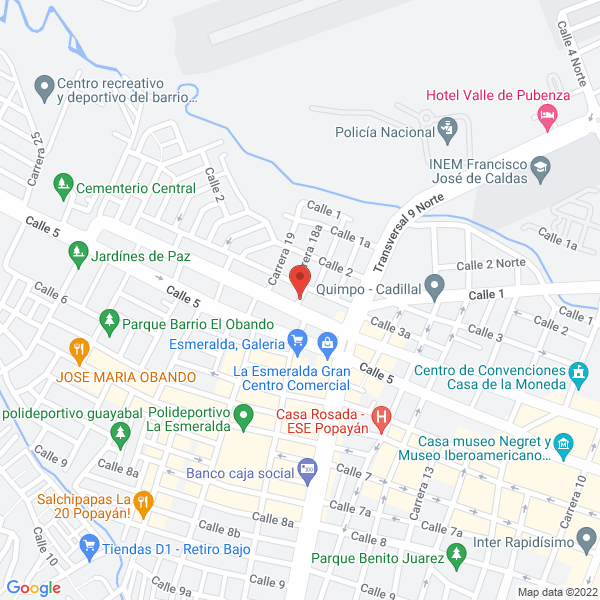 Map of Almacén Refricauca
