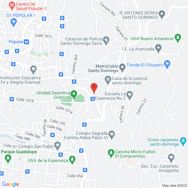 Mapa de Almacén Y Cacharrería Granizal