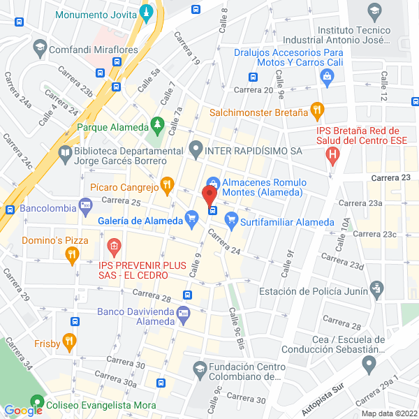 Mapa de Almacén Compra Venta El Milagroso