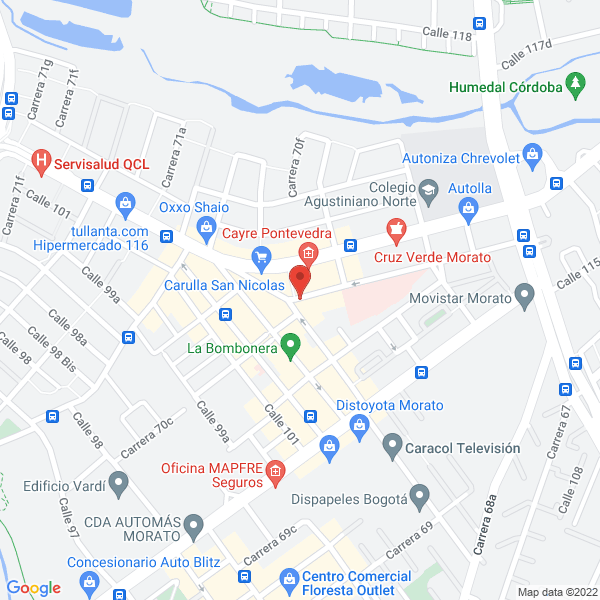 Mapa de Amadeo Comidas Rápidas S.A.S
