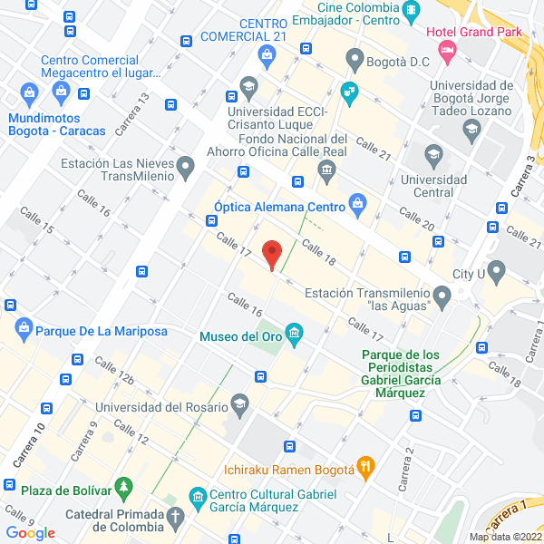 Mapa de Animo Juice Bar
