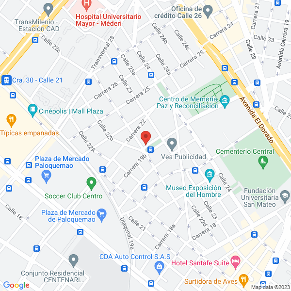 Mapa de Americana De Bronces