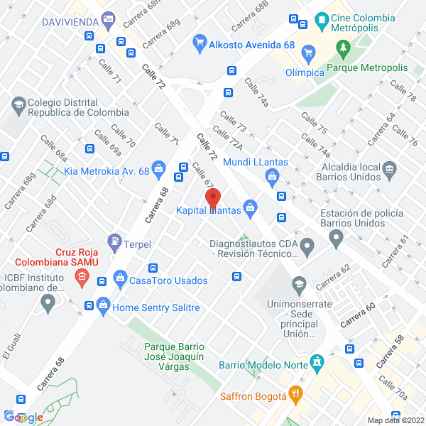 Mapa de Americana De Banquetes Ltda.