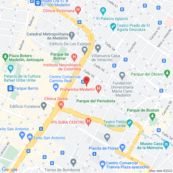 Mapa de Ameritours De Colombia