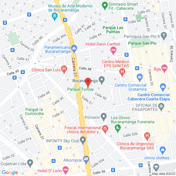 Map of Amoblados Osorio & Carvajal