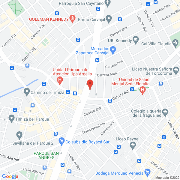 Mapa de Ams Moldes Y Partes En Fibra De Vidrio Ltda.