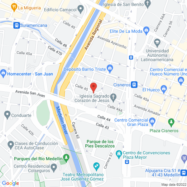 Mapa de Antioqueña De Muelles Ltda.