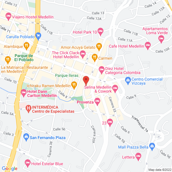Mapa de Area Uno Propiedad Raíz