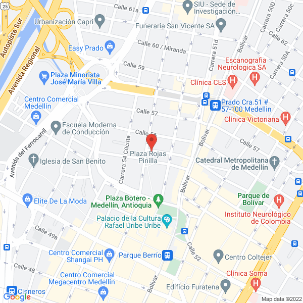 Mapa de Artes Gráficas Libardo López