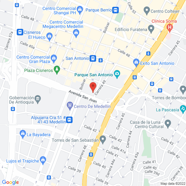 Mapa de Ambar Violeta Azul Café Boutique