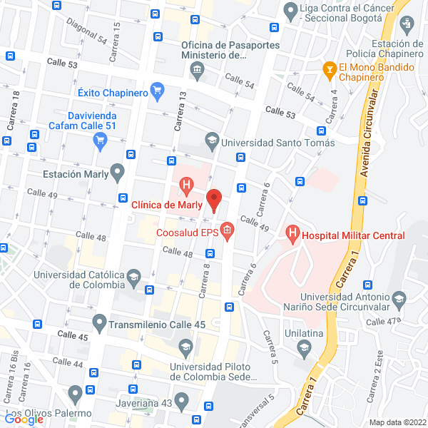 Mapa de Consultorios Calle 49