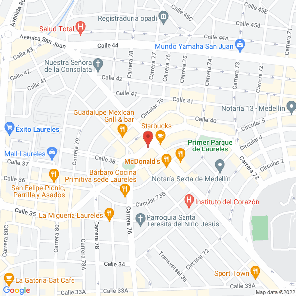 Mapa de Amarillo & Plata Orfebrería
