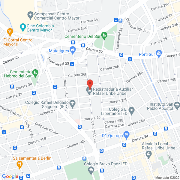 Mapa de Lava Autos Mahuer