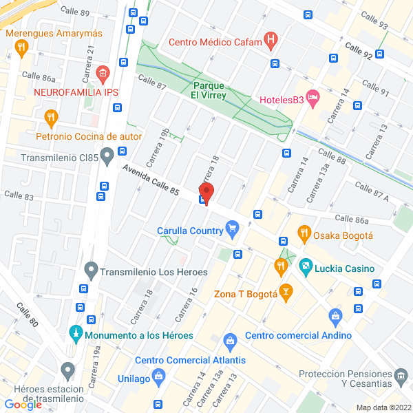 Mapa de Droguería 85