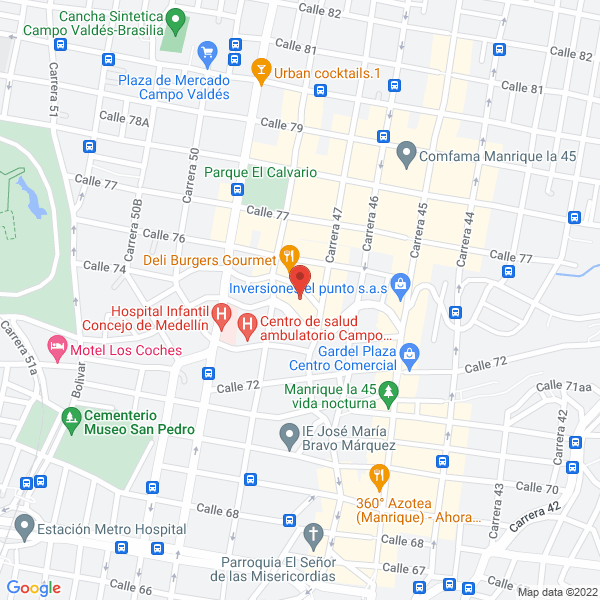 Mapa de Arepas María Selene