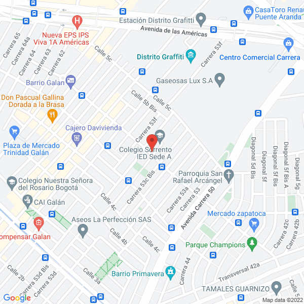 Mapa de Burguer Punto Co