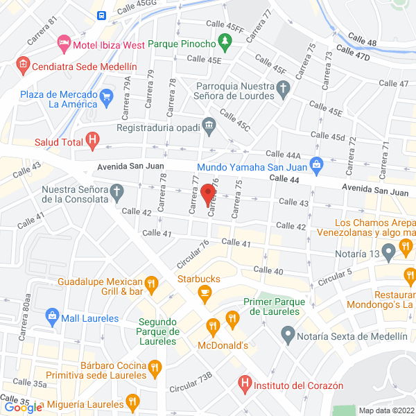Mapa de Bj Pizza