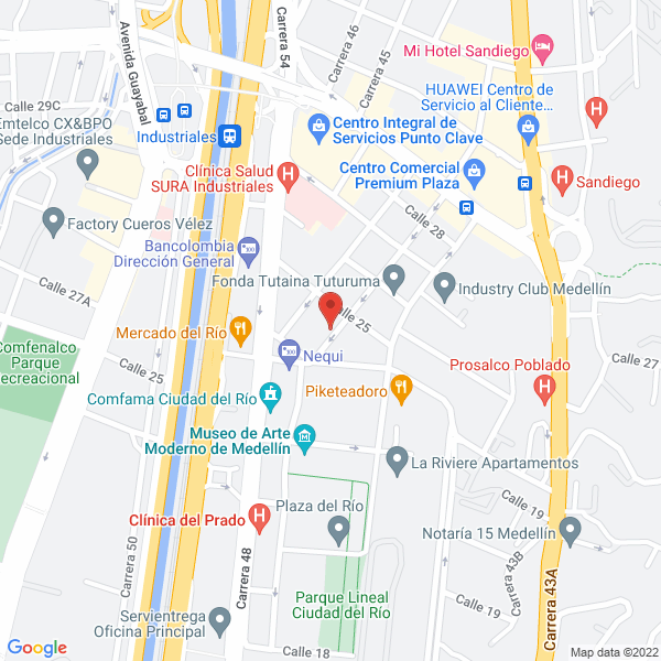 Mapa de Auto Buses El Poblado Laureles S.A.