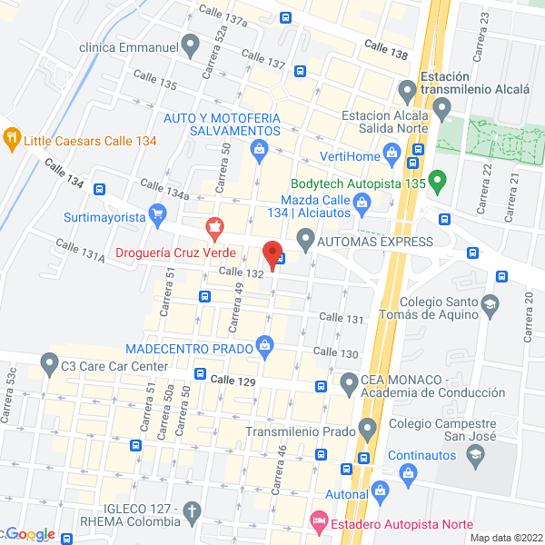 Mapa de Auto Grúas 128