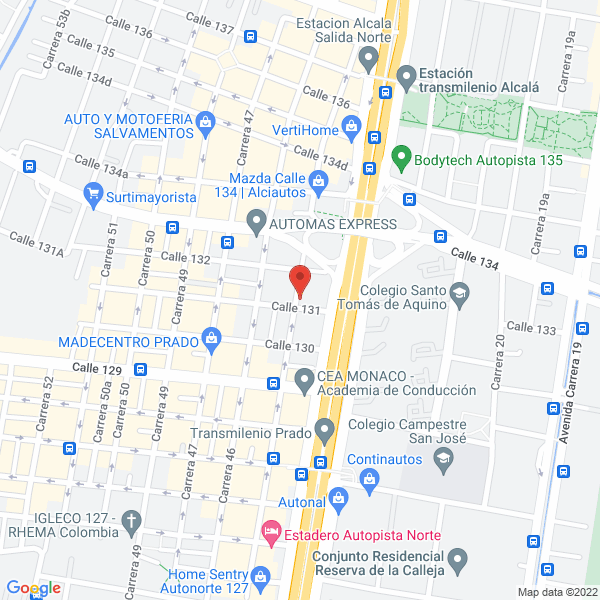 Mapa de Auto Refox S.A.S.