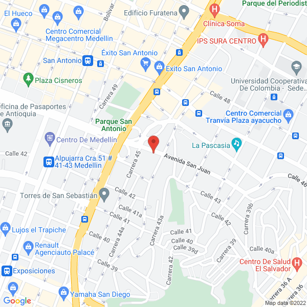Mapa de Autorepuestos La 44
