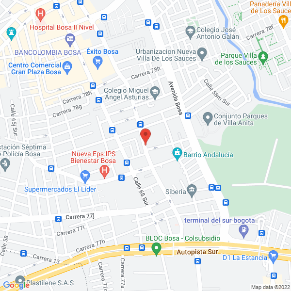 Mapa de Canchas Sintéticas El Maracanazo L O S.A.S.