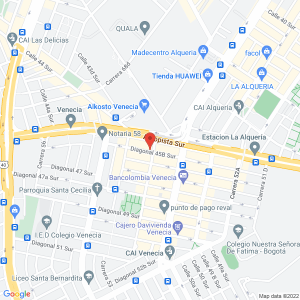 Mapa de Casas Hermanos Construcciones Ltda. Cahercon Ltda.