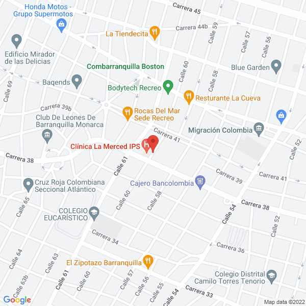 Map of Clínica La Merced I.P.S.