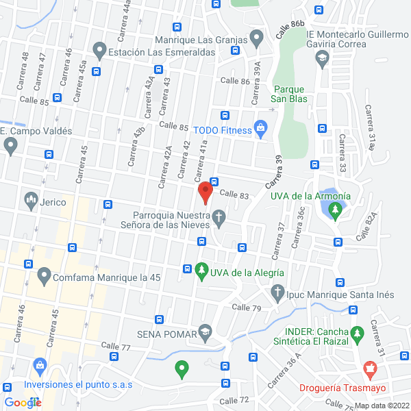 Mapa de Club De Vida Santa Inés Las Nieves
