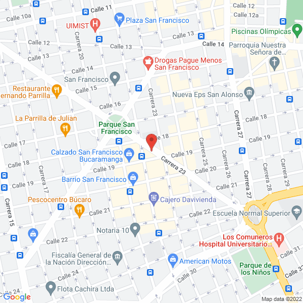 Map of Auto Bucaramanga