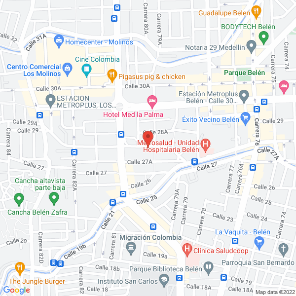 Mapa de Centro Educativo Internacional La Sabiduría S.A